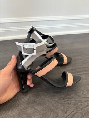 Pierre Hardy Black Leather Heels Size 38